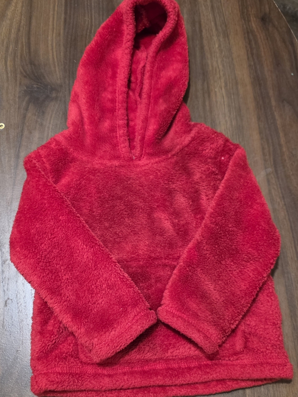 Carter's Plush Hooded Pullover - Bright Red